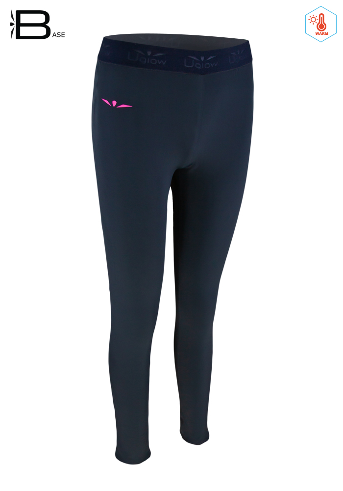 Women's leggings PLR003 - black/pink